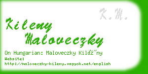 kileny maloveczky business card